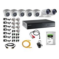 Kit 7 Cámaras de Vigilancia Hikvision Hd 720P Disco 1Tb P2p Kit de Micrófono