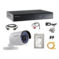 Kit 1 Cámaras de Vigilancia Hikvision Full Hd 1080P 500Gb Kit de Micrófono