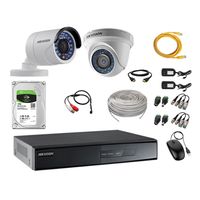 Kit 2 Cámaras de Vigilancia Hikvision Hd 720P 1Tb P2p Kit de Micrófono