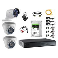 Kit 3 Cámaras de Vigilancia Hikvision Full Hd 1080P 1Tb P2p Kit de Micrófono