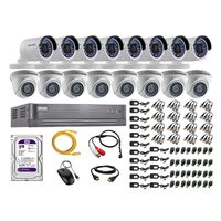 Kit 16 Cámaras de Vigilancia Hikvision Hd 720P Disco 1Tb P2p Kit de Micrófono