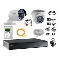 Kit 2 Cámaras de Vigilancia Hikvision Full Hd 1080P 1Tb Kit de Micrófono