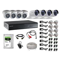 Kit 8 Cámaras de Vigilancia Hikvision Hd 720P 1Tb P2p Kit de Micrófono