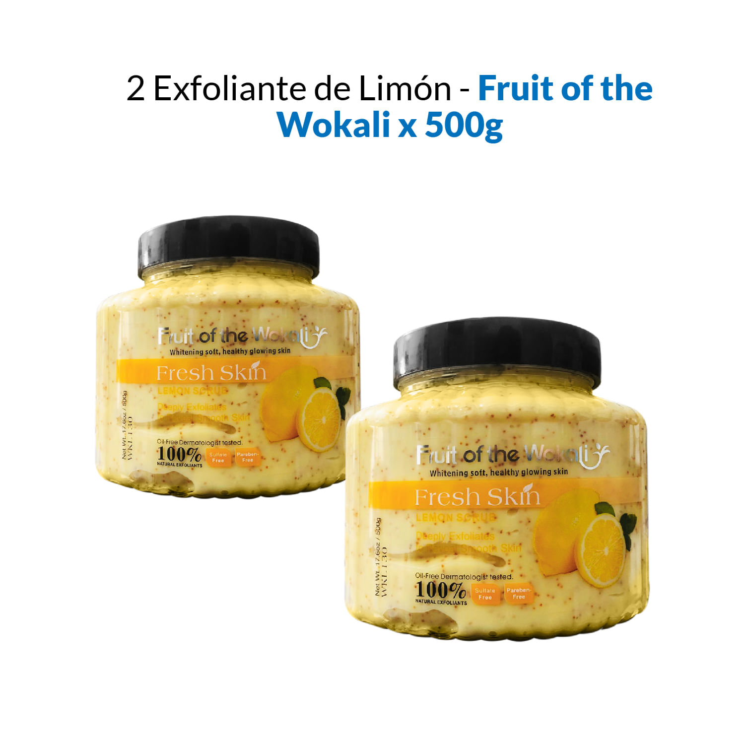 2 Exfoliante de Limón - Fruit of the Wokali 500gr