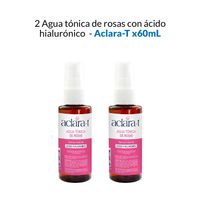2 Agua tónica de rosas con ácido hialurónico - Aclara-T 60ml