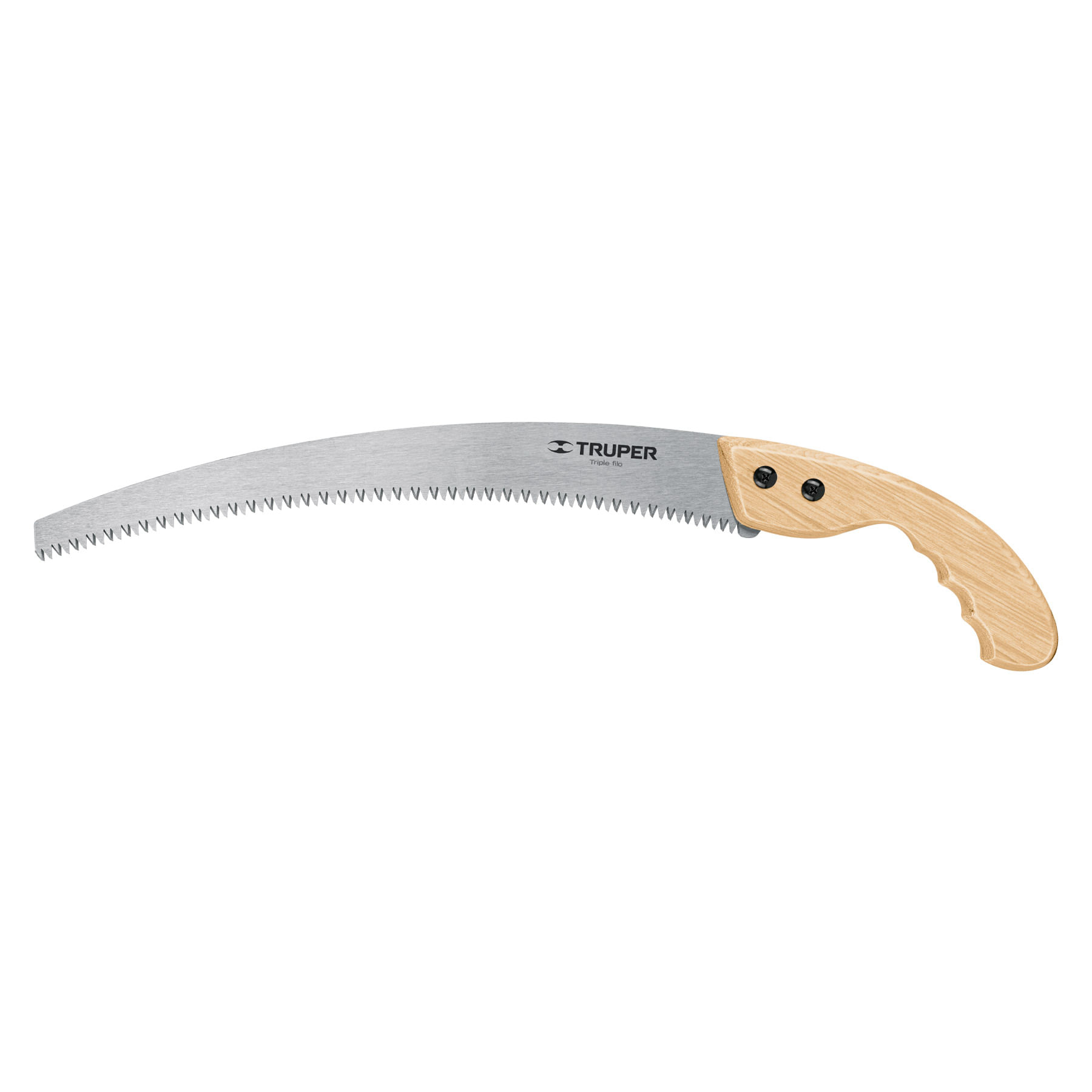 Serrucho de poda hoja curva 14"" mango madera Truper