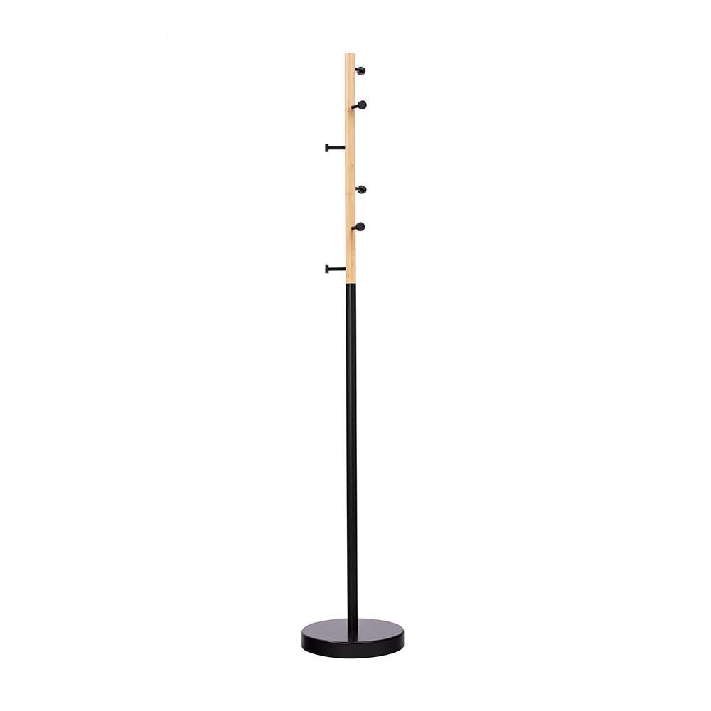 Perchero de Pie Industrial 6 Ganchos Negro Orange
