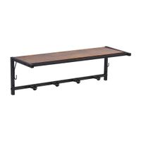 Perchero de Pared Industrial 4 Ganchos Negro Orange