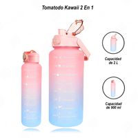 Tomatodo 2 en 1 Rosado Azul con Stickers de 2lt