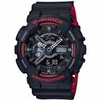 Reloj Casio G-Shock GA110HR-1A Digital Analógico Luz Automática Acuático Negro Rojo