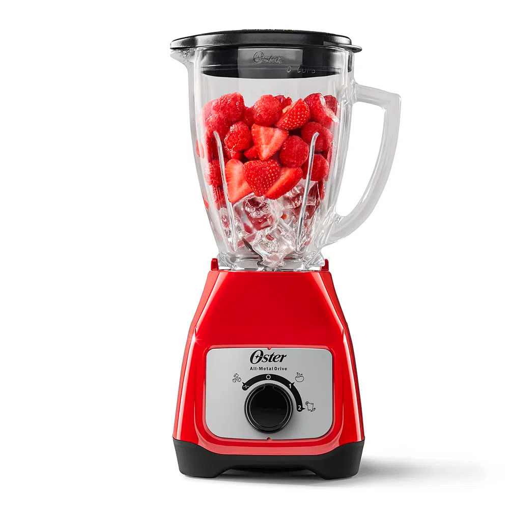 Licuadora Oster BLSTKAGRRD Rojo Vaso de Vidrio y Control de Perilla