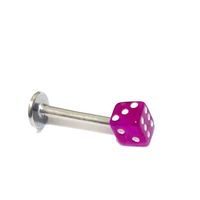 Piercing dado helix labret lóbulo tragus fucsia