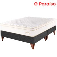 Cama Box Tarima  Europea PARAISO Royal Prince Acero King + 2 Almohadas Viscoelásticas + Protector