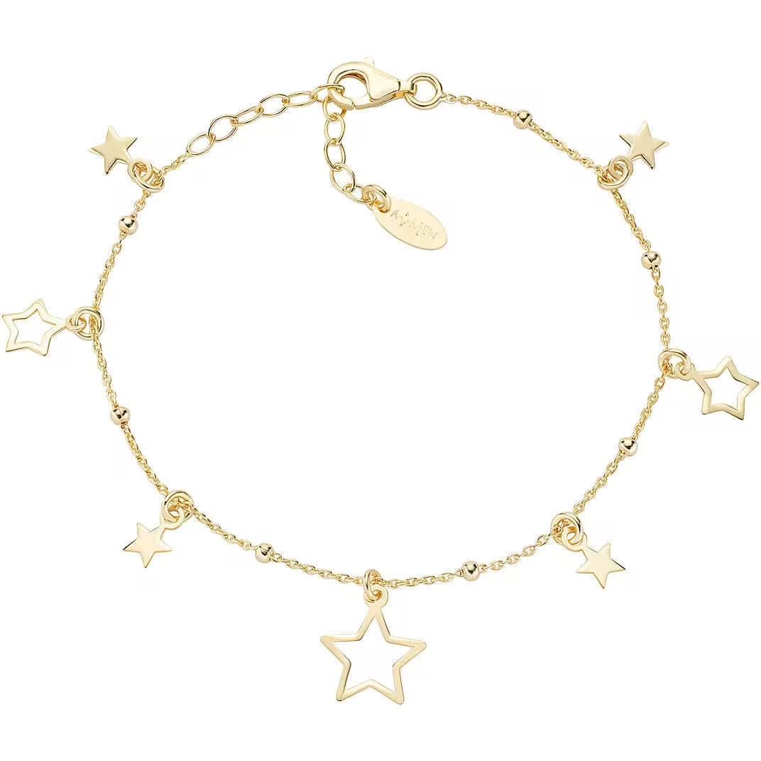 Pulsera AMEN Plata 925 bañado Oro18K Mujer