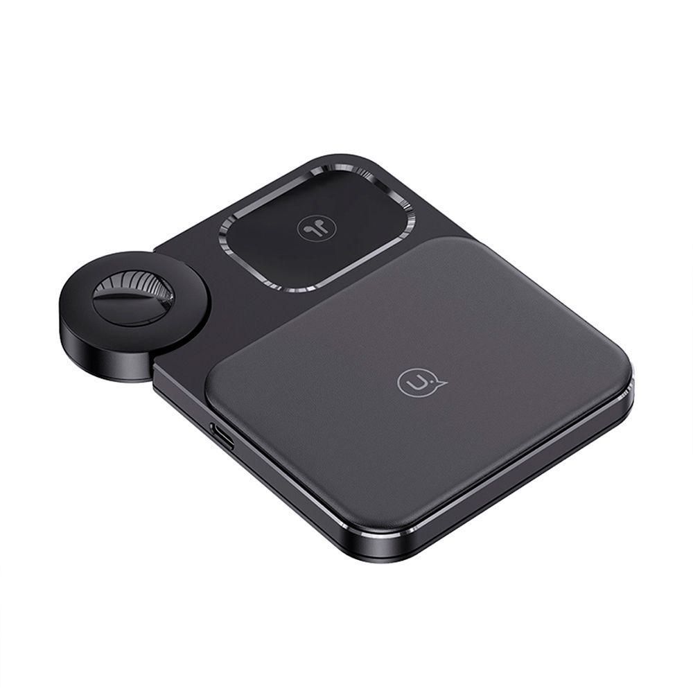 Cargador Inalámbrico 3en1 Usams USCD190 15W Negro