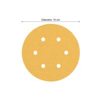 Disco de lija para madera 150mm Grano 100 x50 unidades