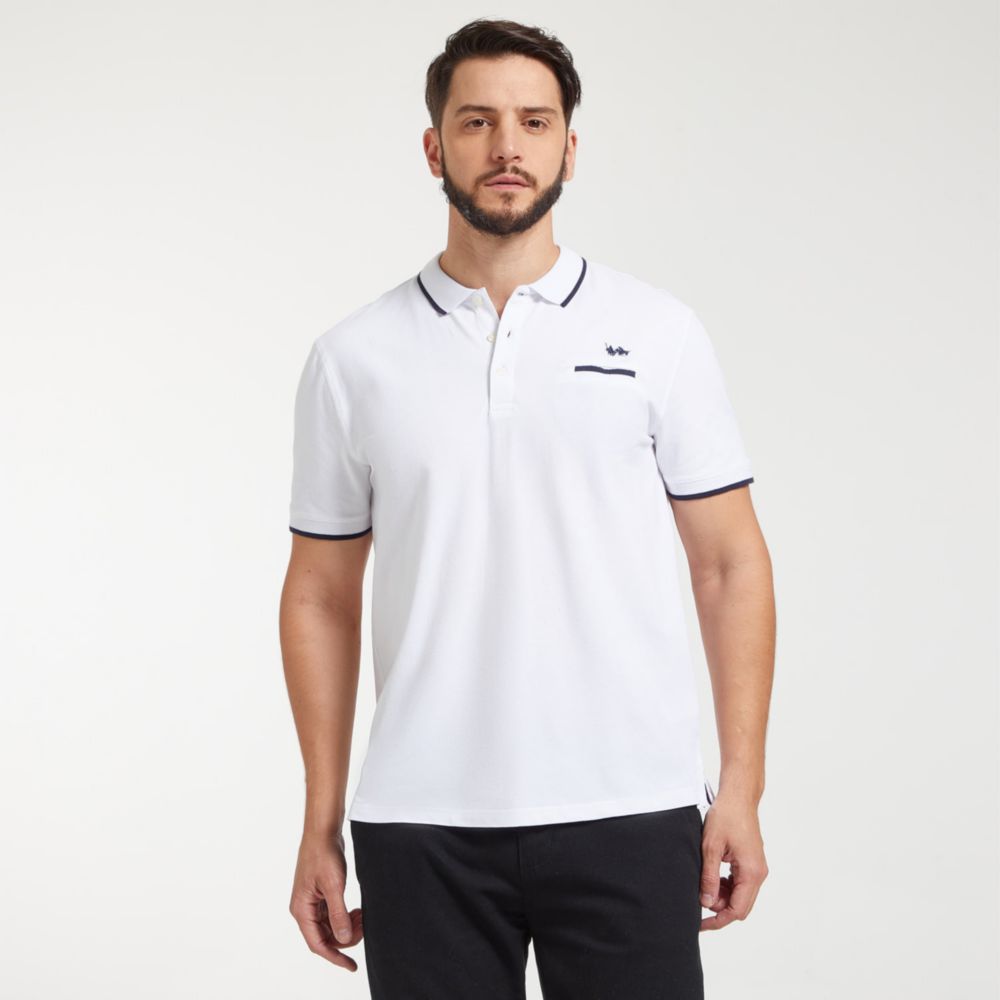 Polo The Royal Parks Bolsillo Blanco Hombre