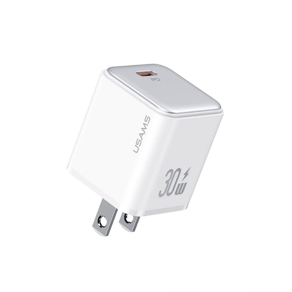 Mini Cargador Pared Usams USCC187 Ultra Rápido 30W Blanco