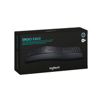 Teclado Logitech Ergo K860 Wireless/Bluetooth Sp Negro
