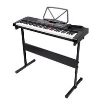 Órgano electrónico portable KL-97 Decibel, pantalla led, 61 teclas, 255 timbres, incluye soporte y micrófono, negro