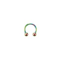 Piercing multicolor para septum smiley labret nariz labio oreja 8mm