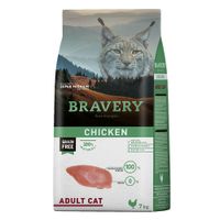 Comida para Gato Bravery Libre de Granos Adulto Todas las Razas Pollo 7 Kg
