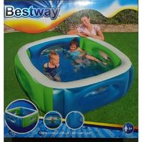Piscina Inflable Cuadrada con ventanas 168x56cm