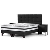 Set Cama Europea Driven Issey Grafito King + 2 Almohadas Memory Max
