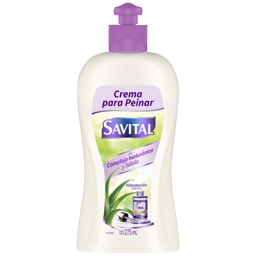Crema para Peinar SAVITAL Ácido Hiarulónico Frasco 275ml