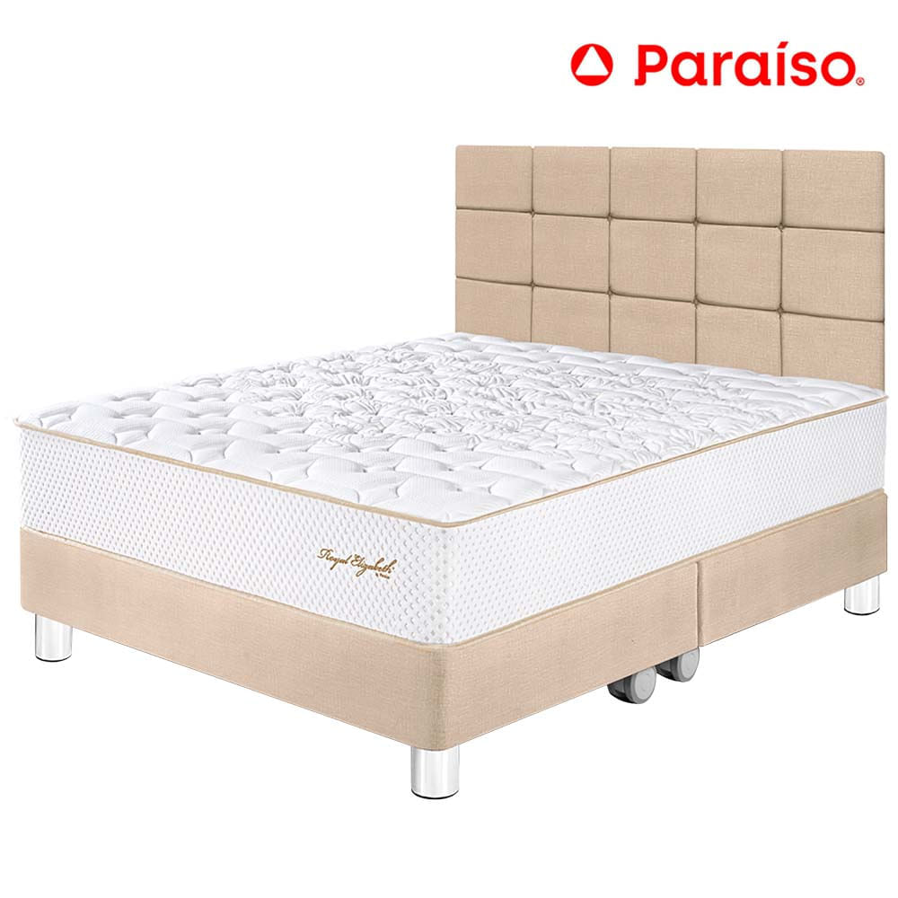 Dormitorio PARAISO Royal Elizabeth Queen + Cabecera Blocks Champagne
