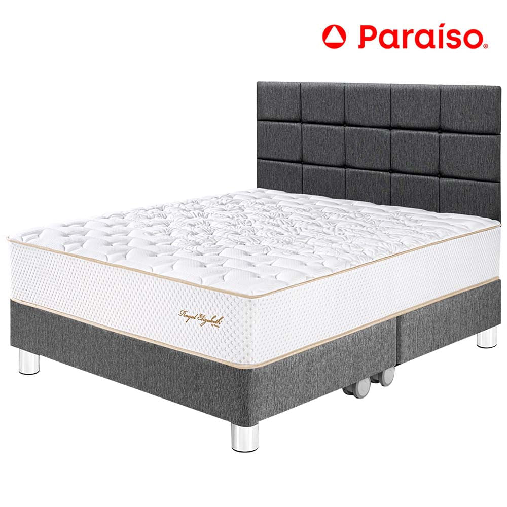 Dormitorio PARAISO Royal Elizabeth Queen + Cabecera Blocks Gris