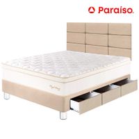Dormitorio PARAISO Royal Prince C/Cajones 1.5 Plazas + Cabecera Blocks Champagne