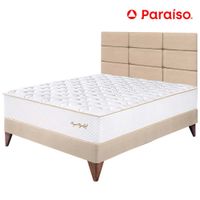 Dormitorio PARAISO Euro Royal Elizabeth 1.5 Plazas + Cabecera Blocks Champagne