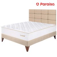 Dormitorio PARAISO Euro Royal Elizbeth 2 Plazas  + Cabecera Blocks Champagne