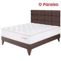 Dormitorio PARAISO Euro Royal Elizbeth 2 Plazas + Cabecera Blocks Chocolate