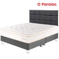Dormitorio PARAISO Royal Prince Queen + Cabecera Blocks Gris