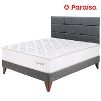 Dormitorio PARAISO Euro Royal Elizabeth 1.5 Plazas + Cabecera Blocks Gris