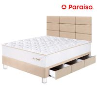 Dormitorio PARAISO Royal Elizabeth C/Cajones 1.5 Plazas + Cabecera Block Champagne