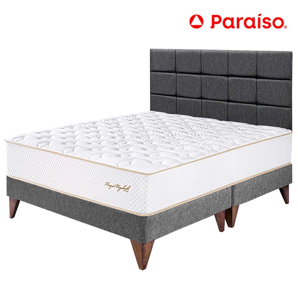 Dormitorio PARAISO Euro Royal Elizabeth Queen + Cabecera Blocks Gris