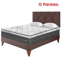 Dormitorio PARAISO Euro Pocket Star 2 Plazas + Cabecera Loft Chocolate
