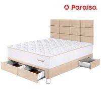 Dormitorio PARAISO Royal Elizabeth C/Cajones 2 Plaza + Cabecera Block Champagne