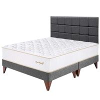 Dormitorio PARAISO Euro Royal Elizabeth King + Cabecera Blocks Gris