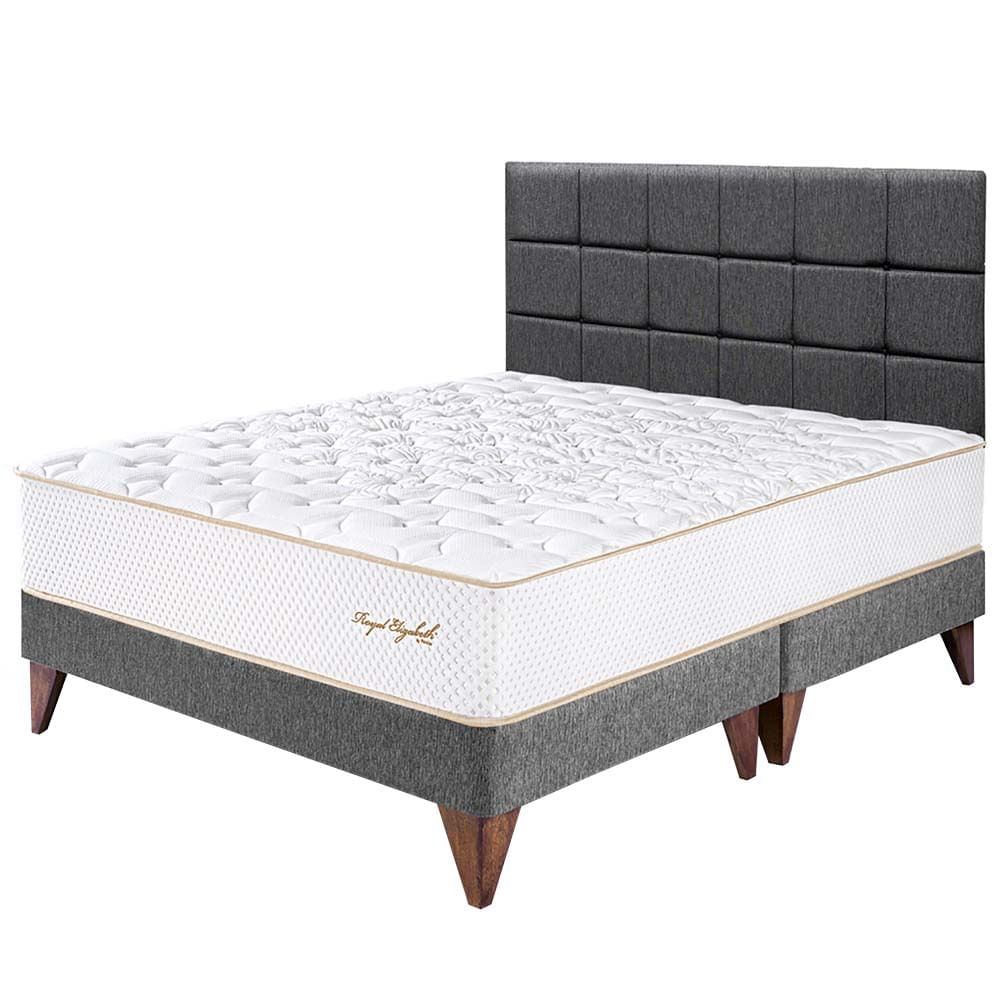 Dormitorio PARAISO Euro Royal Elizabeth King + Cabecera Blocks Gris