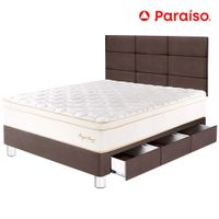 Dormitorio PARAISO Royal Prince C/Cajones 1.5 Plazas + Cabecera Blocks Chocolate