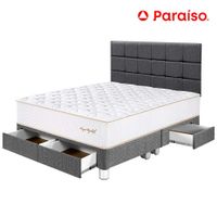 Dormitorio PARAISO Royal Elizabeth C/Cajones King + Cabecera Blocks Gris