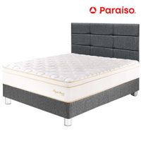 Dormitorio PARAISO Royal Prince 1.5 Plazas + Cabecera Blocks Gris