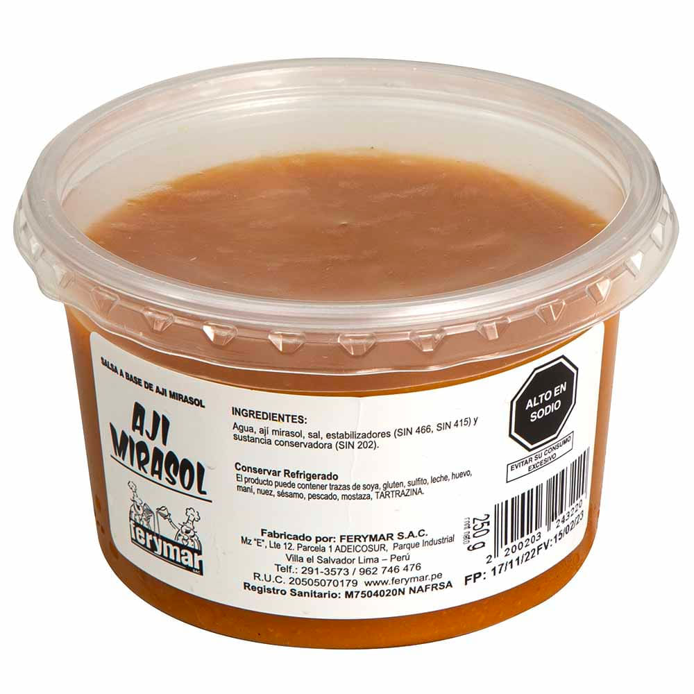 Ají Mirasol FERYMAR Envase 250g