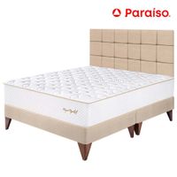 Dormitorio PARAISO Euro Royal Elizabeth King + Cabecera Blocks Champagne