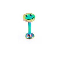 Piercing carita feliz helix labret lóbulo tragus multicolor