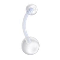 Piercing para ombligo acrílico transparente